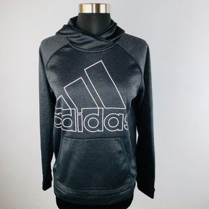 Adidas Womens Small S Gray Hooded Long Sleeve Sweatshirt